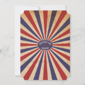 Vintages Circus Baby Shooting Ticket Karneval Them Einladung (Rückseite)