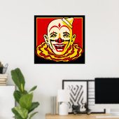 Vintages Circus Clown-Poster Poster (Heimbüro)