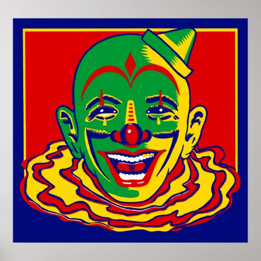 Vintages Circus Clown-Poster Poster (Vorne)