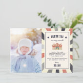 Vintages Circus Foto Dankeschön Karte (Stehend Vorderseite)