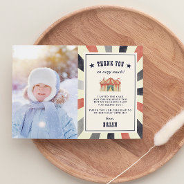 Vintages Circus Foto Dankeschön Karte