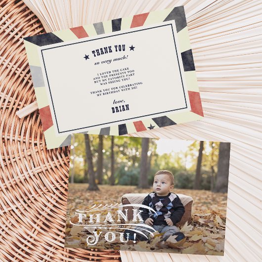 Vintages Circus Foto Dankeschön Karte