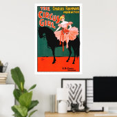 Vintages Circus-Girl-Poster Poster (Heimbüro)