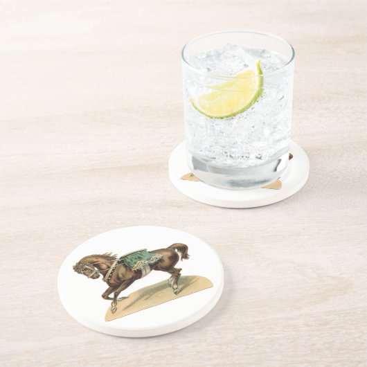 Vintages Circus Horse Untersetzer (Seite)