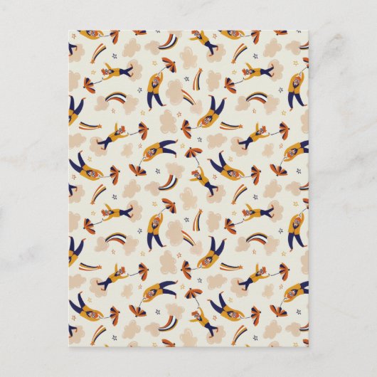 Vintages Circus Karneval Clown-Party Ankündigungspostkarte (Vorderseite)