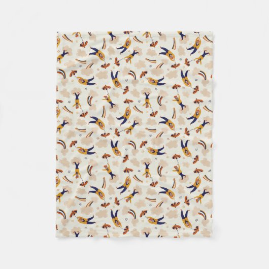 Vintages Circus Karneval Clown-Party Fleecedecke (Vorderseite)