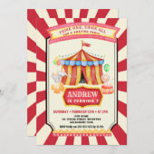 Vintages Circus-Party Einladung (Vorne/Hinten)