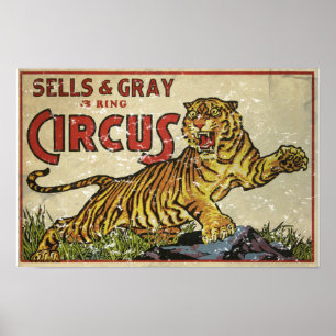 Vintages Circus Poster - ca. 1930 - Not leidend