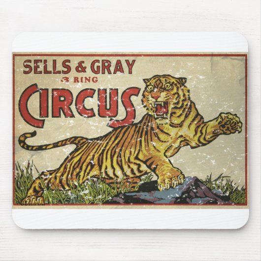 Vintages Circus Poster - ca. 1930 - Not leidend Mousepad (Vorne)
