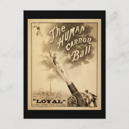 Vintages Circus Poster Canon Ball um 1879 Postkarte