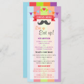 Vintages Circus Poster Children's Birthday Menu Menükarte (Vorne/Hinten)