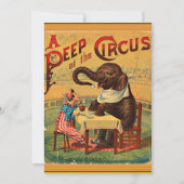Vintages Circus Poster: Circus Elephant Einladung (Vorderseite)