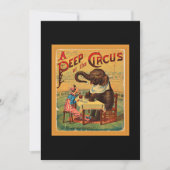 Vintages Circus Poster: Circus Elephant Einladung (Vorderseite)