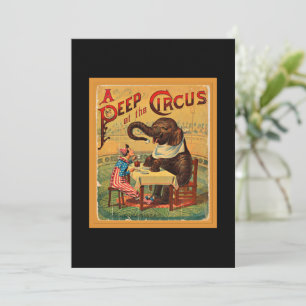 Vintages Circus Poster: Circus Elephant Einladung