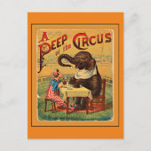 Vintages Circus Poster: Circus Elephant Postkarte (Vorderseite)