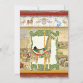 Vintages Circus Poster, Giraffe Babydusche Einladung (Vorderseite)