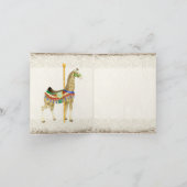 Vintages Circus Poster, Giraffe Babydusche Einladung (Innenseite)