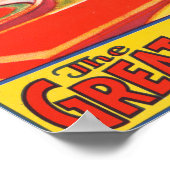 Vintages Circus Poster mit Hochdrahtreakrobaten (Ecke)