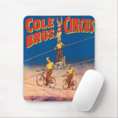 Vintages Circus Poster mit Hochdrahtreakrobaten Mousepad (Mit Mouse)