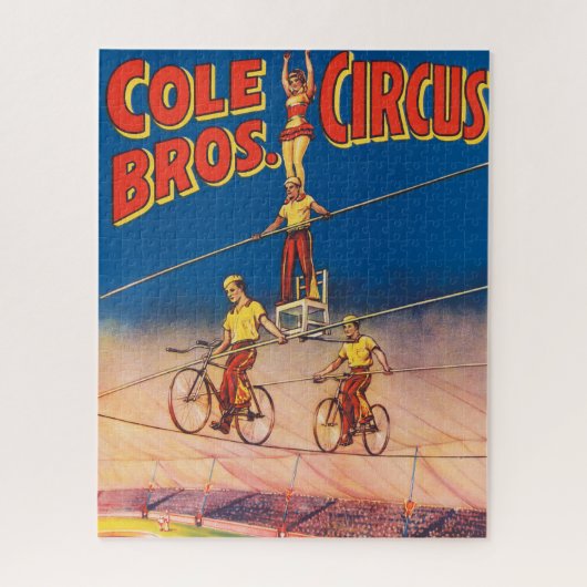 Vintages Circus Poster mit Hochdrahtreakrobaten Puzzle (Vertikal)