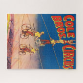 Vintages Circus Poster mit Hochdrahtreakrobaten Puzzle (Horizontal)