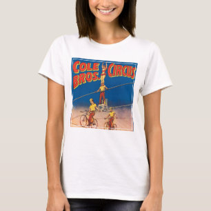 Vintages Circus Poster mit Hochdrahtreakrobaten T-Shirt