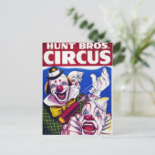 Vintages Circus Poster Postkarte (Stehend Vorderseite)