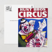 Vintages Circus Poster Postkarte (Vorne/Hinten)