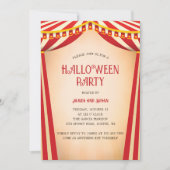 Vintages Circus Themed Halloween-Kostüm-Party Einladung (Vorderseite)