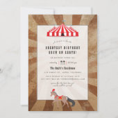 Vintages Circus ThemenBirthday Party-Foto Einladung (Vorderseite)