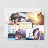 Vintages Classic Buchzeichen Vier Foto Magneteinladung (Vorderseite)