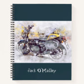 Vintages Classic-Motorrad-Notebook Notizblock (Vorderseite)