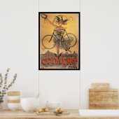 Vintages Clement Paris Bicycle Ad Art Poster Girl (Küche)