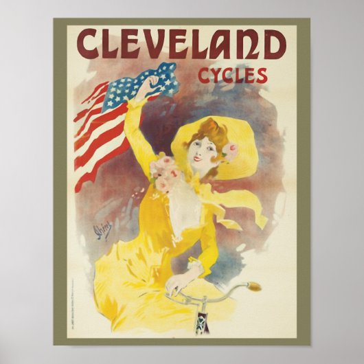 Vintages Cleveland Cycles Bicycle Ad Art Poster (Vorne)