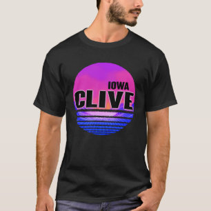 Vintages Clive Vaporwave Iowa T-Shirt