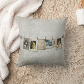 Vintages Clothesline-Jahrestags-Bild-Kissen Kissen (Decke)
