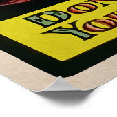 Vintages Clown Face Art Poster (Ecke)