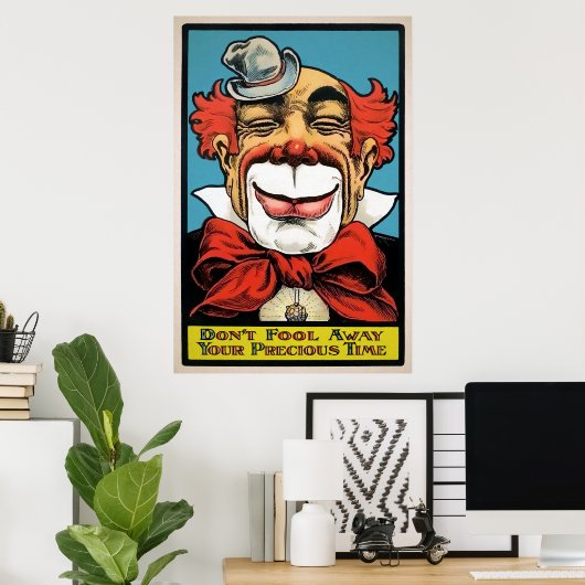 Vintages Clown Face Art Poster (Heimbüro)