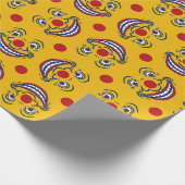 Vintages Clown-Gesicht Geschenkpapier (Ecke)