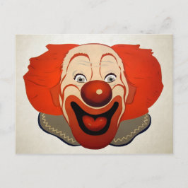 Vintages Clown-Gesicht Postkarte
