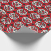 Vintages Clownfass-Papier 1 Geschenkpapier (Ecke)