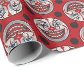 Vintages Clownfass-Papier 1 Geschenkpapier (Rolleneckpunkt)