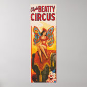 Vintages Clyde Beatty Circus Poster (Vorne)