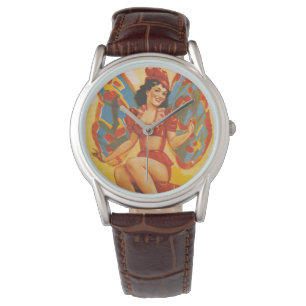 Vintages Clyde Beatty Circus Poster Armbanduhr
