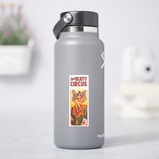 Vintages Clyde Beatty Circus Poster Aufkleber (HydroFlask)