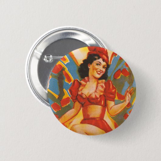 Vintages Clyde Beatty Circus Poster Button (Vorne & Hinten)