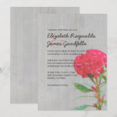 Vintages Cockscomb Hochzeitsempfang Einladung (Vorne/Hinten)