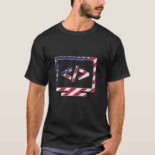 Vintages Coding 4. Juli Patriotic American Flag T-Shirt