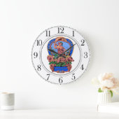 Vintages Cognac Label Bar Large Clock Große Wanduhr (Zuhause)