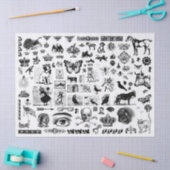 Vintages Collage Decoupage Tissue Paper Seidenpapier (Basteln)